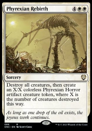 (086) Magic The Gathering Commander: Phyrexia: All Will Be One Single: Phyrexian Rebirth Rare