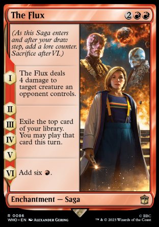 (086) Magic The Gathering Universes Beyond: Doctor Who Single: The Flux Holo Rare