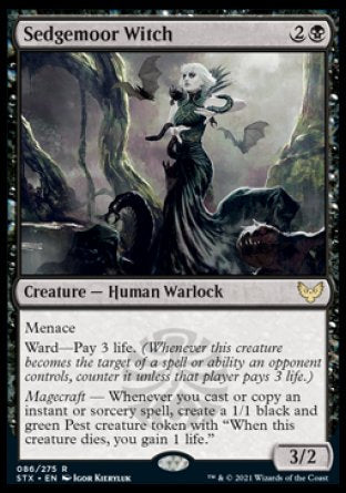 (086) Magic The Gathering Strixhaven: School of Mages Single: Sedgemoor Witch Holo Rare
