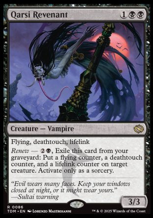 (086) Magic The Gathering Tarkir: Dragonstorm: Promos Single: Qarsi Revenant (V.2) Rare