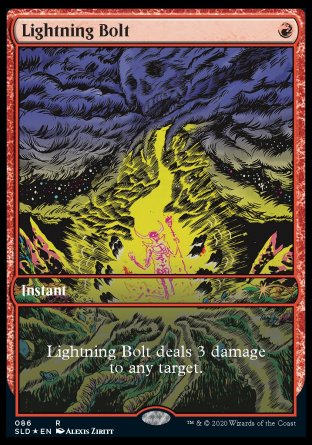 (086) Magic The Gathering Secret Lair Drop Series Single: Lightning Bolt (V.4) Holo Rare