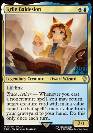 (086) Magic The Gathering Commander: Magic: The Gathering - FINAL FANTASY: Collector's Edition Single: Krile Baldesion Holo Rare