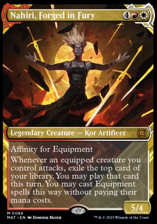 (086) Magic The Gathering March of the Machine: The Aftermath: Extras Single: Nahiri, Forged in Fury (V.1) Holo Mythic