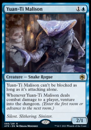(086) Magic The Gathering Adventures in the Forgotten Realms Single: Yuan-Ti Malison Holo Rare