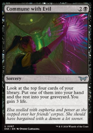 (087) Magic The Gathering Duskmourn: House of Horror Single: Commune with Evil Uncommon