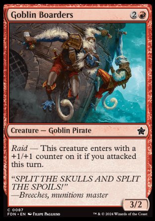 (087) Magic The Gathering Magic: The Gathering Foundations Single: Goblin Boarders Holo Common