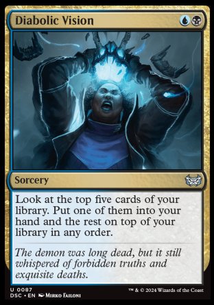 (087) Magic The Gathering Commander: Duskmourn: House of Horror Single: Diabolic Vision Uncommon