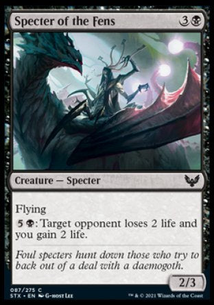 (087) Magic The Gathering Strixhaven: School of Mages Single: Specter of the Fens Holo Common