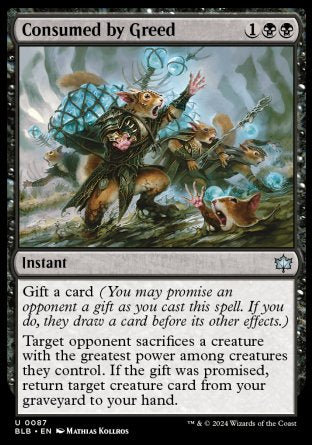 (087) Magic The Gathering Bloomburrow Single: Consumed by Greed Holo Uncommon