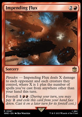 (087) Magic The Gathering Universes Beyond: Doctor Who Single: Impending Flux Holo Rare