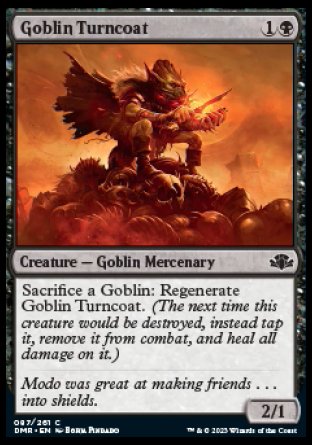 (087) Magic The Gathering Dominaria Remastered Single: Goblin Turncoat Holo Common