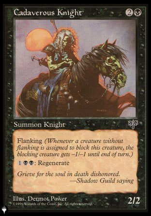 (090) Magic The Gathering The List Single: Cadaverous Knight Common