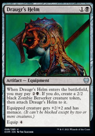 (088/285) Magic The Gathering Kaldheim Single: Draugr's Helm Uncommon
