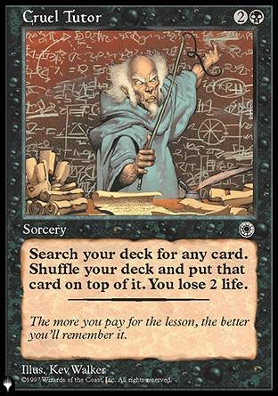 (091) Magic The Gathering The List Single: Cruel Tutor Rare