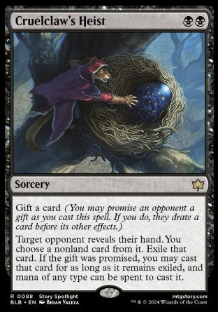 (088) Magic The Gathering Bloomburrow Single: Cruelclaw's Heist Holo Rare
