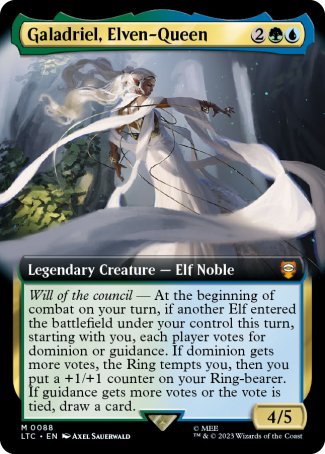 (088) Magic The Gathering Commander: The Lord of the Rings: Tales of Middle-earth: Extras Single: Galadriel, Elven-Queen (V.1) Mythic
