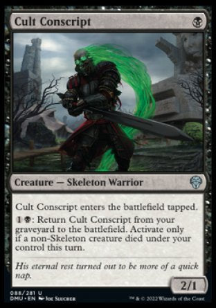 (088) Magic The Gathering Dominaria United Single: Cult Conscript Holo Uncommon