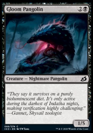 (089/274) Magic The Gathering Ikoria: Lair of Behemoths Single: Gloom Pangolin Holo Common