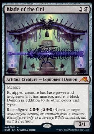 (089) Magic The Gathering Kamigawa: Neon Dynasty Single: Blade of the Oni Holo Mythic