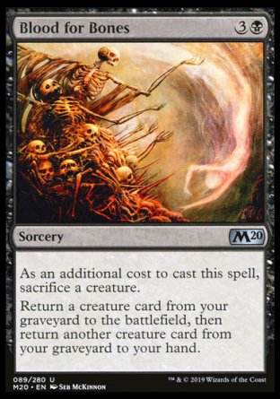 (089/280) Magic The Gathering Core 2020 Single: Blood for Bones Uncommon