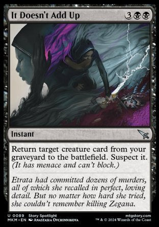 (089) Magic The Gathering Murders at Karlov Manor Single: It Doesn't Add Up Uncommon