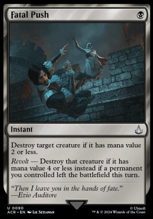 (090) Magic The Gathering Universes Beyond: Assassin's Creed Single: Fatal Push Holo Uncommon