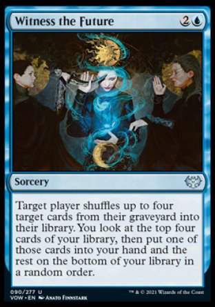 (090) Magic The Gathering Innistrad: Crimson Vow Single: Witness the Future Holo Uncommon