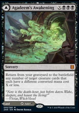 (090) Magic The Gathering Zendikar Rising: Promos Single: Agadeem's Awakening // Agadeem, the Undercrypt Holo Mythic