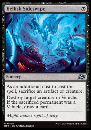 (090) Magic The Gathering Aetherdrift Single: Hellish Sideswipe Holo Uncommon