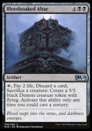 (090/280) Magic The Gathering Core 2020 Single: Bloodsoaked Altar Uncommon