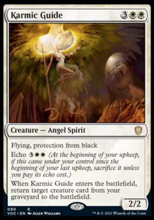 (090) Magic The Gathering Commander: Innistrad: Crimson Vow Single: Karmic Guide Rare