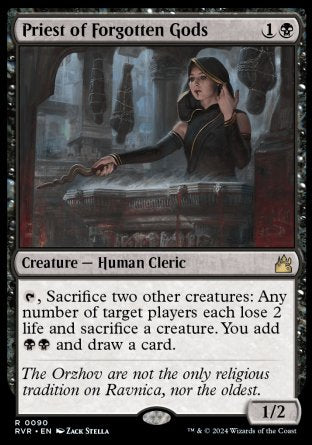 (090) Magic The Gathering Ravnica Remastered Single: Priest of Forgotten Gods Holo Rare