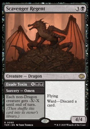 (090) Magic The Gathering Tarkir: Dragonstorm: Promos Single: Scavenger Regent // Exude Toxin (V.1) Rare