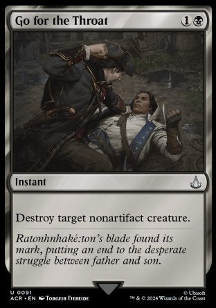 (091) Magic The Gathering Universes Beyond: Assassin's Creed Single: Go for the Throat Uncommon