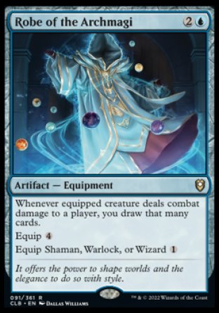 (091) Magic The Gathering Commander Legends: Battle for Baldur's Gate Single: Robe of the Archmagi Holo Rare