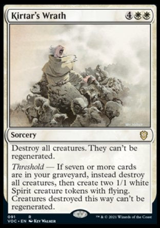 (091) Magic The Gathering Commander: Innistrad: Crimson Vow Single: Kirtar's Wrath Rare