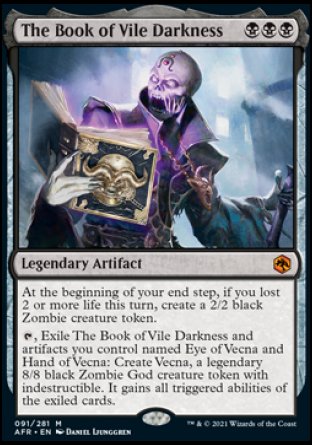 (091) Magic The Gathering Adventures in the Forgotten Realms Single: The Book of Vile Darkness Holo Mythic