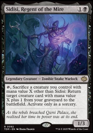 (092) Magic The Gathering Tarkir: Dragonstorm Single: Sidisi, Regent of the Mire Holo Rare
