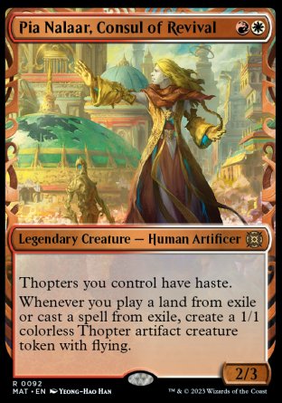 (092) Magic The Gathering March of the Machine: The Aftermath: Extras Single: Pia Nalaar, Consul of Revival (V.1) Holo Rare