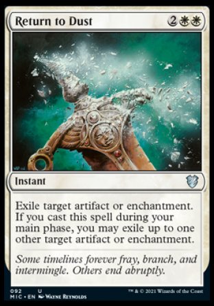 (092) Magic The Gathering Commander: Innistrad: Midnight Hunt Single: Return to Dust Uncommon
