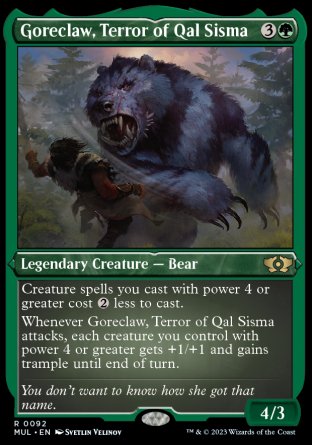 (092) Magic The Gathering Multiverse Legends Single: Goreclaw, Terror of Qal Sisma (V.2) Rare