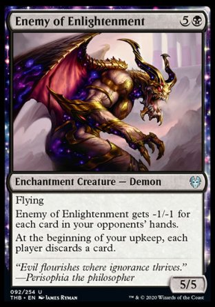 (092/254) Magic The Gathering Theros Beyond Death Single: Enemy of Enlightenment Holo Uncommon