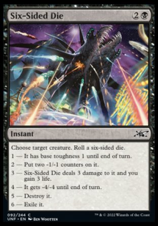 (092) Magic The Gathering Unfinity Single: Six-Sided Die Common