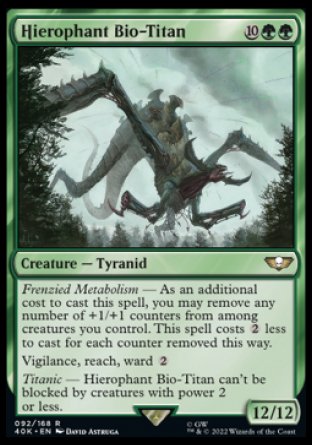 (092) Magic The Gathering Universes Beyond: Warhammer 40000 Single: Hierophant Bio-Titan Holo Rare