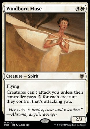 (092) Magic The Gathering Commander: Murders at Karlov Manor Single: Windborn Muse Rare
