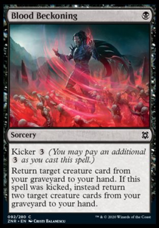 (092/280) Magic The Gathering Zendikar Rising Single: Blood Beckoning Common