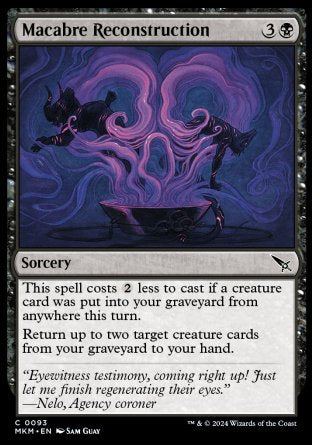 (093) Magic The Gathering Murders at Karlov Manor Single: Macabre Reconstruction Common