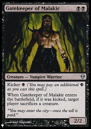 (089) Magic The Gathering The List Single: Gatekeeper of Malakir Uncommon