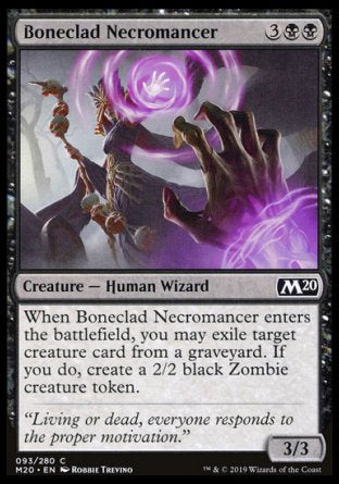 (093/280) Magic The Gathering Core 2020 Single: Boneclad Necromancer Common
