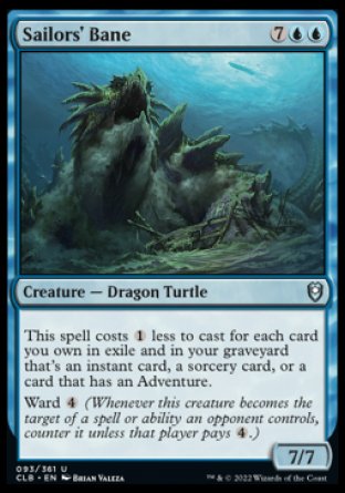 (093) Magic The Gathering Commander Legends: Battle for Baldur's Gate Single: Sailors' Bane Holo Uncommon